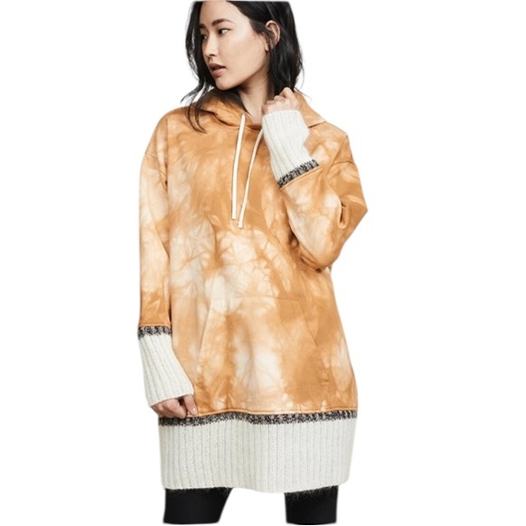 NWOT 3.1 Phillip Lim Mohair-Trim Tie-Dye Hoodie Size Medium - Picture 3 of 17